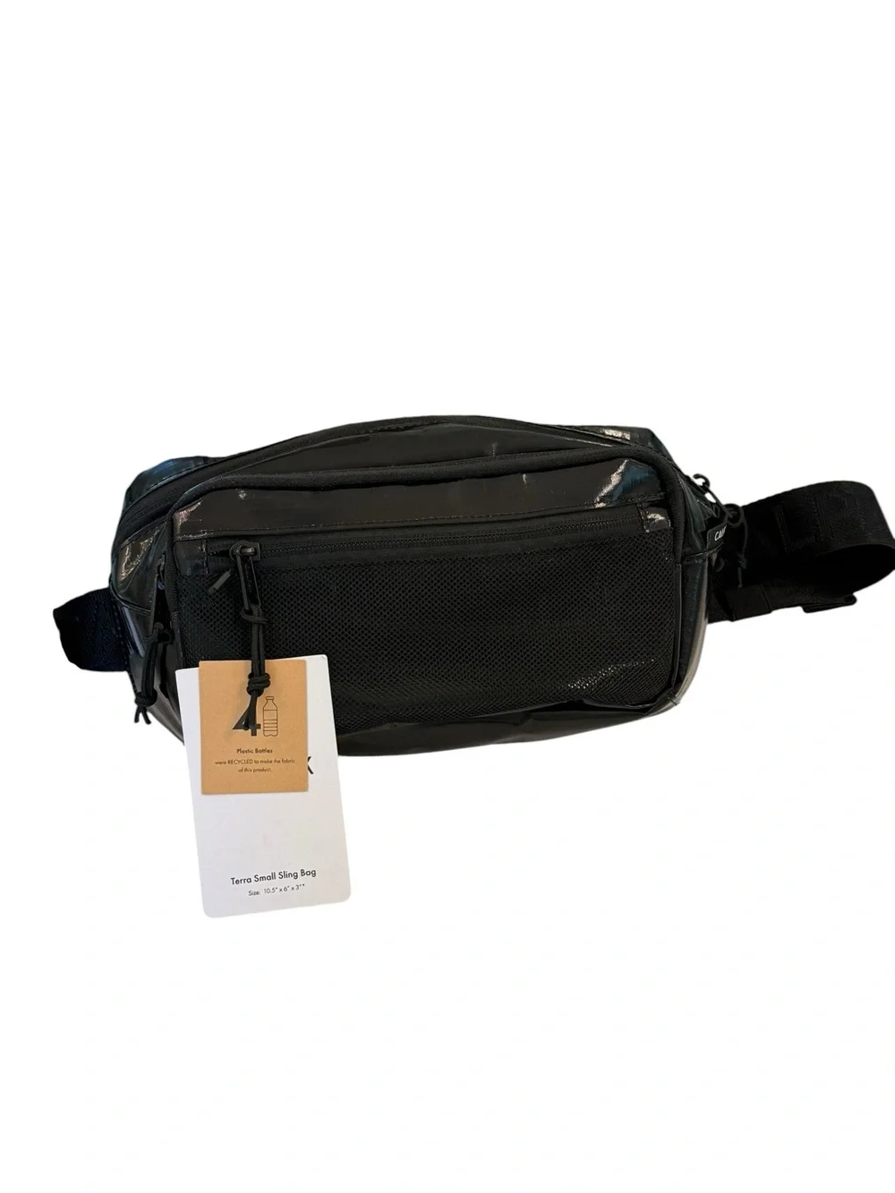 CALPAK Terra Small Sling Bag Obsidian Black Travel Crossbody Belt Bag Fanny NEW